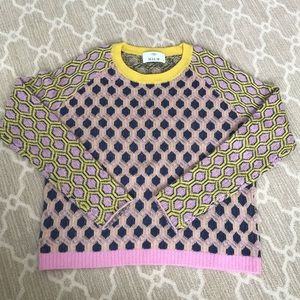 Allude geometric sweater 100% cashmere sz xs